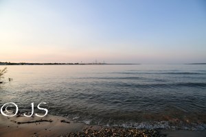 Mackinaw bridge at sunset
